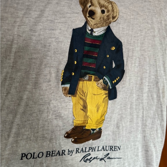 Polo Ralph Lauren Polo Bear t-shirt in grey heather cotton Boys 10-12 - Picture 5 of 5